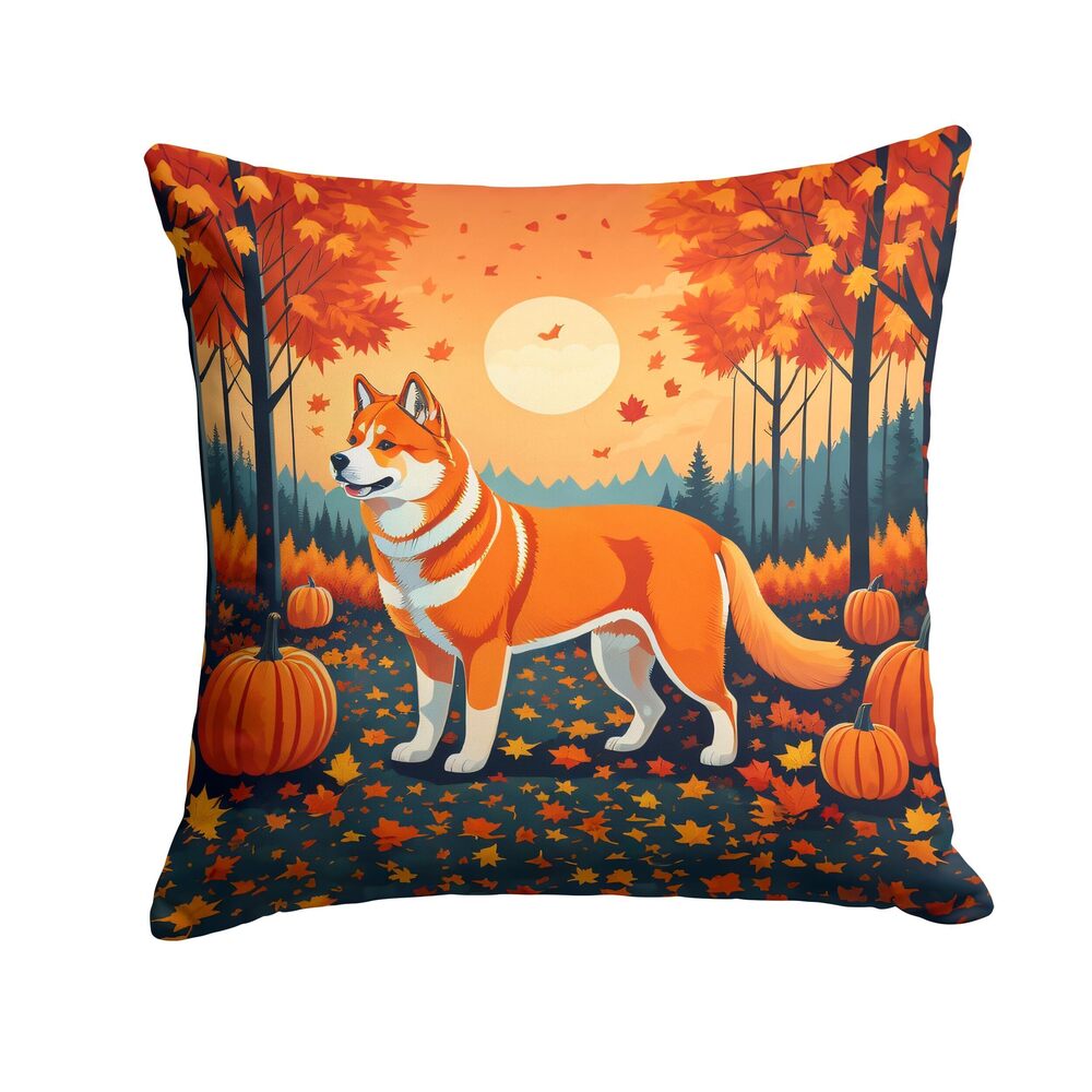 2038 DAC1004PW1818 Akita Fall Fabric Decorative Pillow Machine Washable